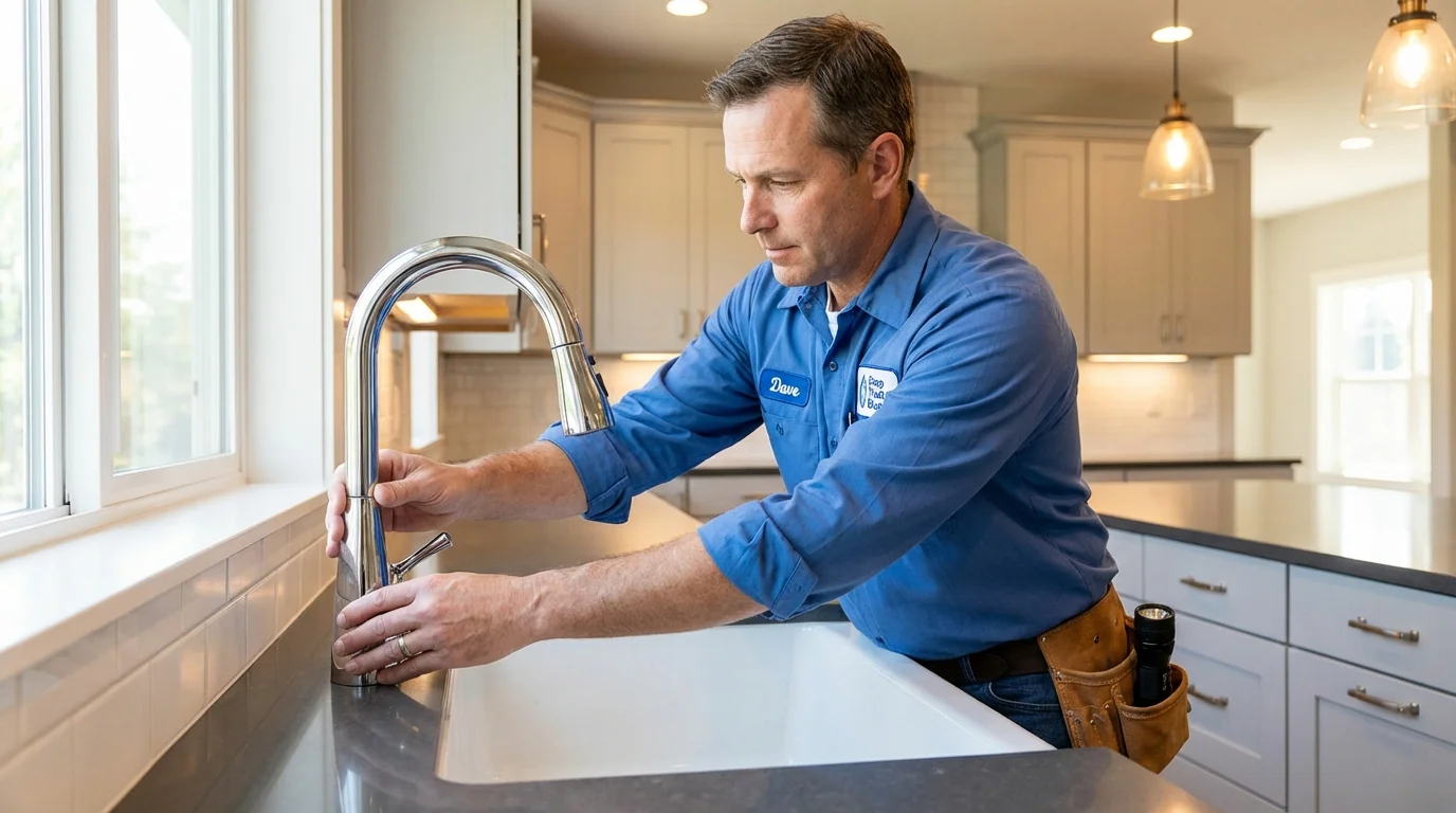 Kitchen faucet installation by Johns Plumbing LLC in Vineland